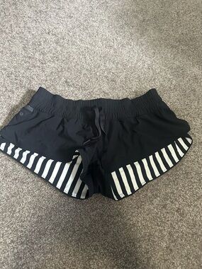 Women’s Black Striped Trim Active Shorts
